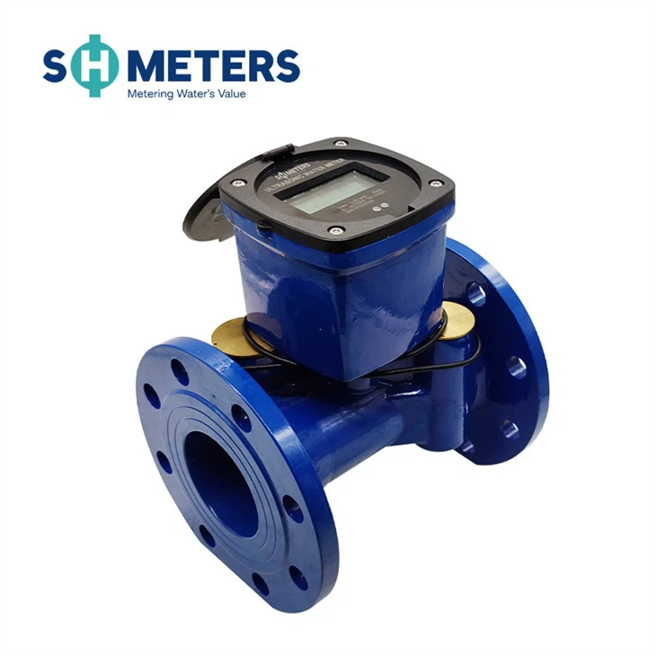 IP68 Double Flange Ultrasonic Water Meter Support Integrate System Forresidential Building